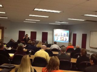 .@cathyjets from Le Moyne College introducing herself #CABOCES Digital Teaching Days