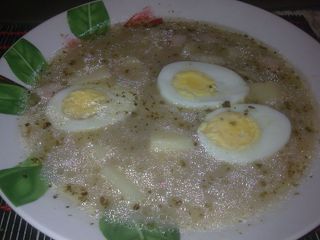 Żurek (polish sour rye soup)