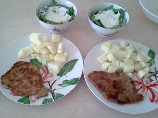Kotlet schabowy (polish fried breaded cutlet)
