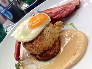 Bubble and squeak at Hobba in Prahran