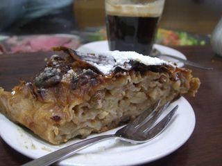 Apple Strudel and Cafe Lungo - Pellegrini's