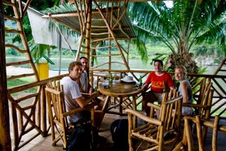 Drinking panama beer