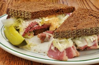 Mmm... pumpernickel reuben