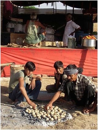 dal baati, pushkar