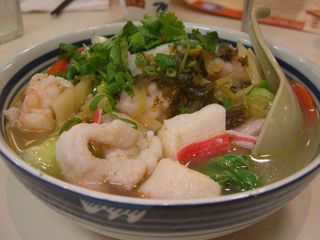 雪菜海鲜米线 Preserved Mustard and Seafood Rice Noodle Soup - Soup, Box Hill
