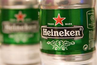 Heineken beer cans