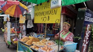 Pad Thai en Bangkok, Tailandia