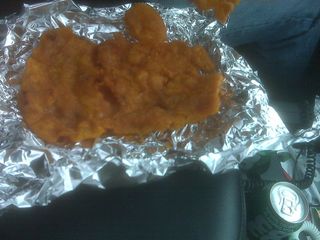 Cod fritter. (Bacalaitos) - Puerto Rican Cuisine - from a trailer stand in Humboldt Park