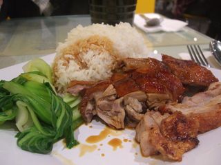 烧鸭 烧肉 饭 Roast duck and roast pork on rice - Pacific BBQ Cafe