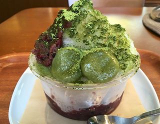 Okinawa Zenzai (with matcha) at Green Leaf