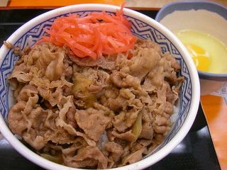 Gyudon revived! / 吉野家の牛丼(並・玉子付き)