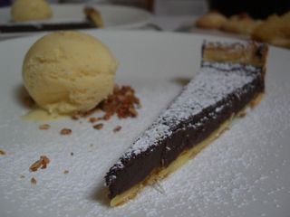 Chocolate Tart, Vanilla Gelato, Almond Praline - Tea Rooms of Yarck