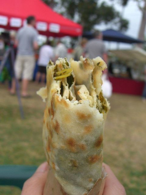 Turkish Cheese and Spinach Gozleme - Boorondara Farmers Market AUD7