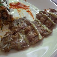 Chargrilled Eggplant With Prawns