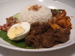 Old Town Kopitiam Nasi Lemak with Beef Rendang and Sambal Squid - Old Town Kopitiam AUD10