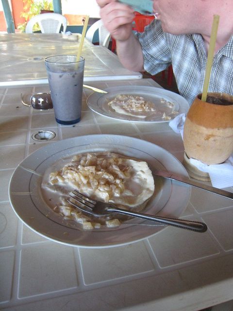 the quesillo, and tiste and cacao to drink - Nagarote, Nicaragua