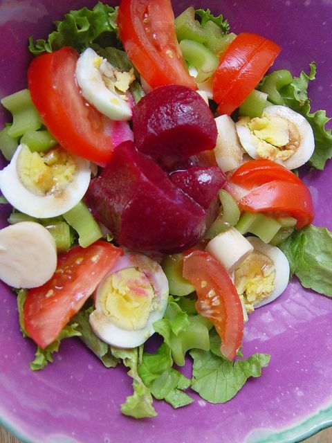 Composed Hearts of Palm and Beet Salad