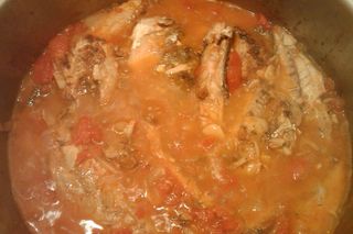 Cavalas de tomatada para o jantar