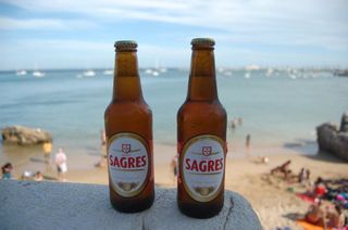 Sagres Beer in Cascais Beach