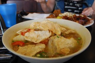 Soto Ayam plus Ketupat - Nelayan AUD7.50 + AUD2.50