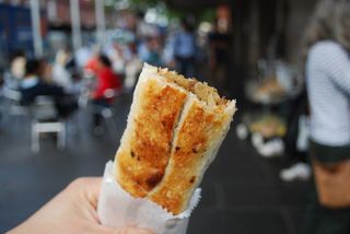 Spicy Lamb Borek - Turkish food stall, Queen Victoria Market AUD2.50