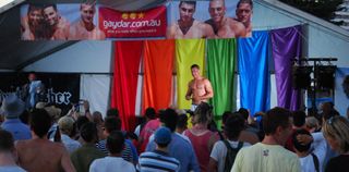 Underwear fashion show - St Kilda Festival, Catani Gardens