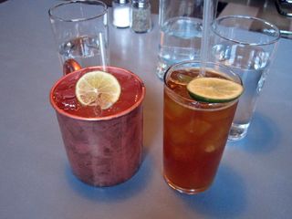 moscow mule + dark n stormy