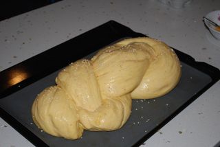 With sesame seeds - Greek Tsoureki Bread
