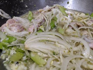 Chicken yassa working hard