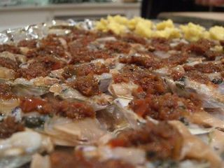 Kenny's Sambal Chilli Jam and Garlic Butter Grilled Pippies - before grilling