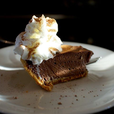 Dark chocolate-agave cream pie
