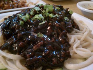 Noodles with Black Pea Sauce
