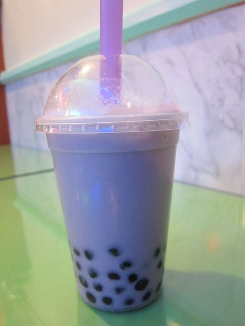 me & my egg roll taro bubble tea