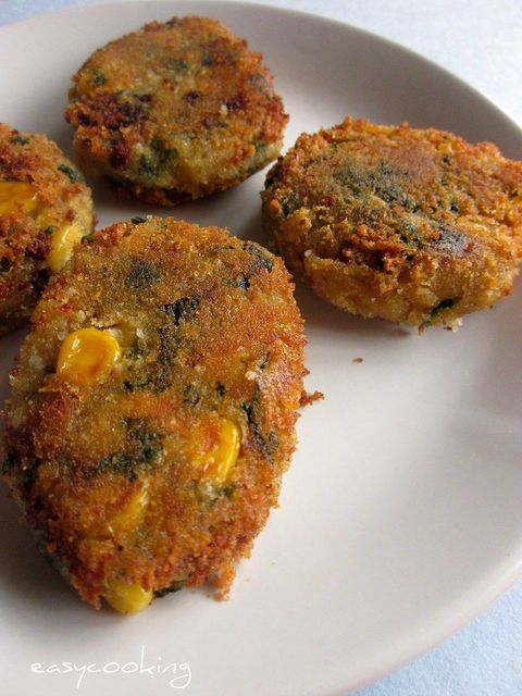 Palak Corn Cutlet