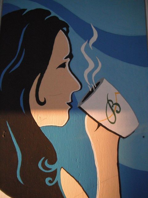 Coffee drinking art