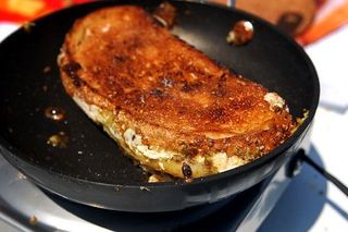 Grilled Cheddar Goat Cheese Pesto by Team Halperin