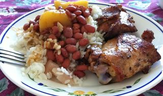 Arroz con habichuelas or rice and beans