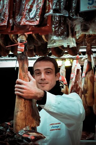 Jamonero Mercat de La Boqueria