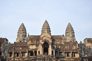 Three towers of the Angkor Wat temple
