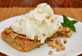 Mmm... Apple Crisp with Whipped Cream