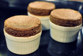 Dark chocolate soufflé