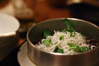 Black Rice KAMAMESHI with Whitebait (Matsudo, Chiba, Japan)