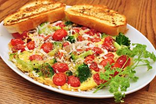Mmm... tomato broccoli frittata