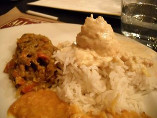 Dal Tadka, Baingan Bharta, and Chicken Shahi Pasanda at Cook