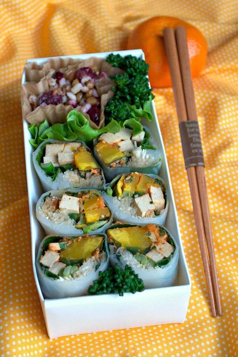 winter rolls bento
