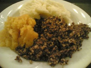 Haggis, neeps an tatties