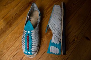 Huichol huaraches. The soles are made of car tyres.
