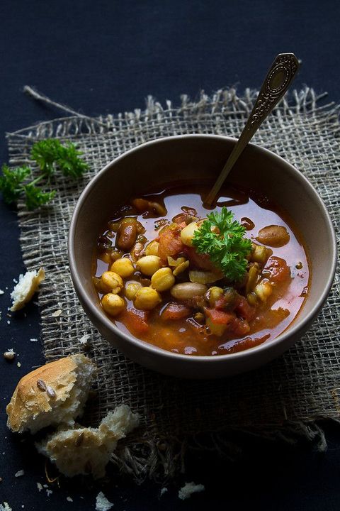Cinnamon-Scented Chickpea and Lentil Soup