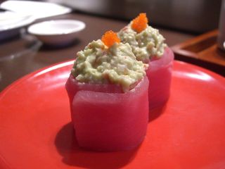 Tuna with Avocado and Shredded Crab Sushi Roll - Sakura Kaiten Sushi