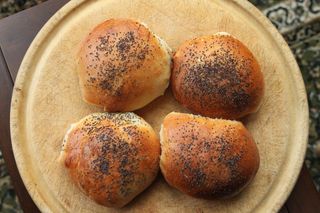 White poppy seed rolls